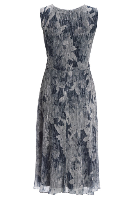 Plissiertes Kleid - Metallikfäden