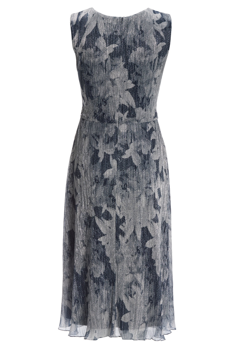 Plissiertes Kleid - Metallikfäden