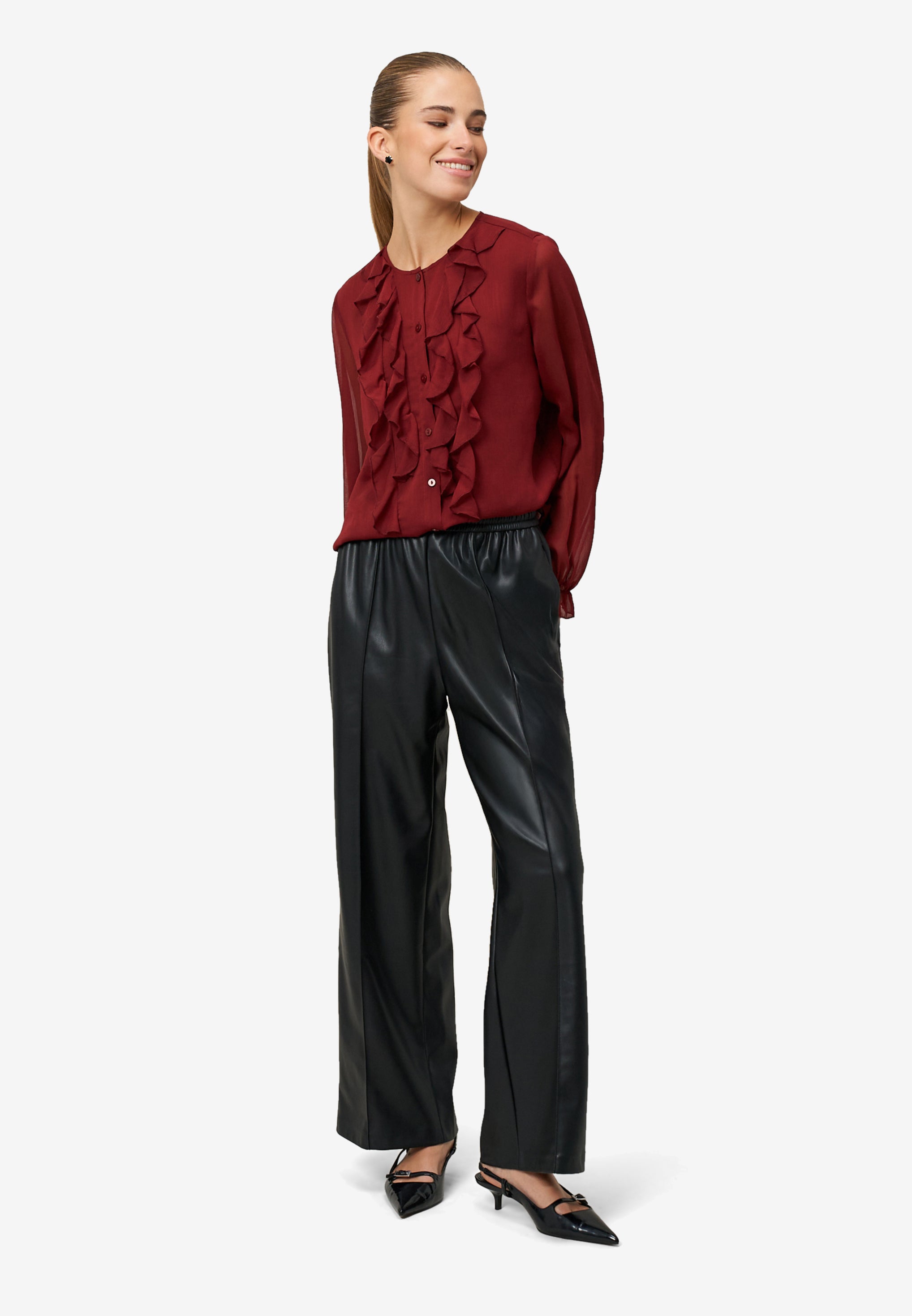 Chiffonbluse - Volants