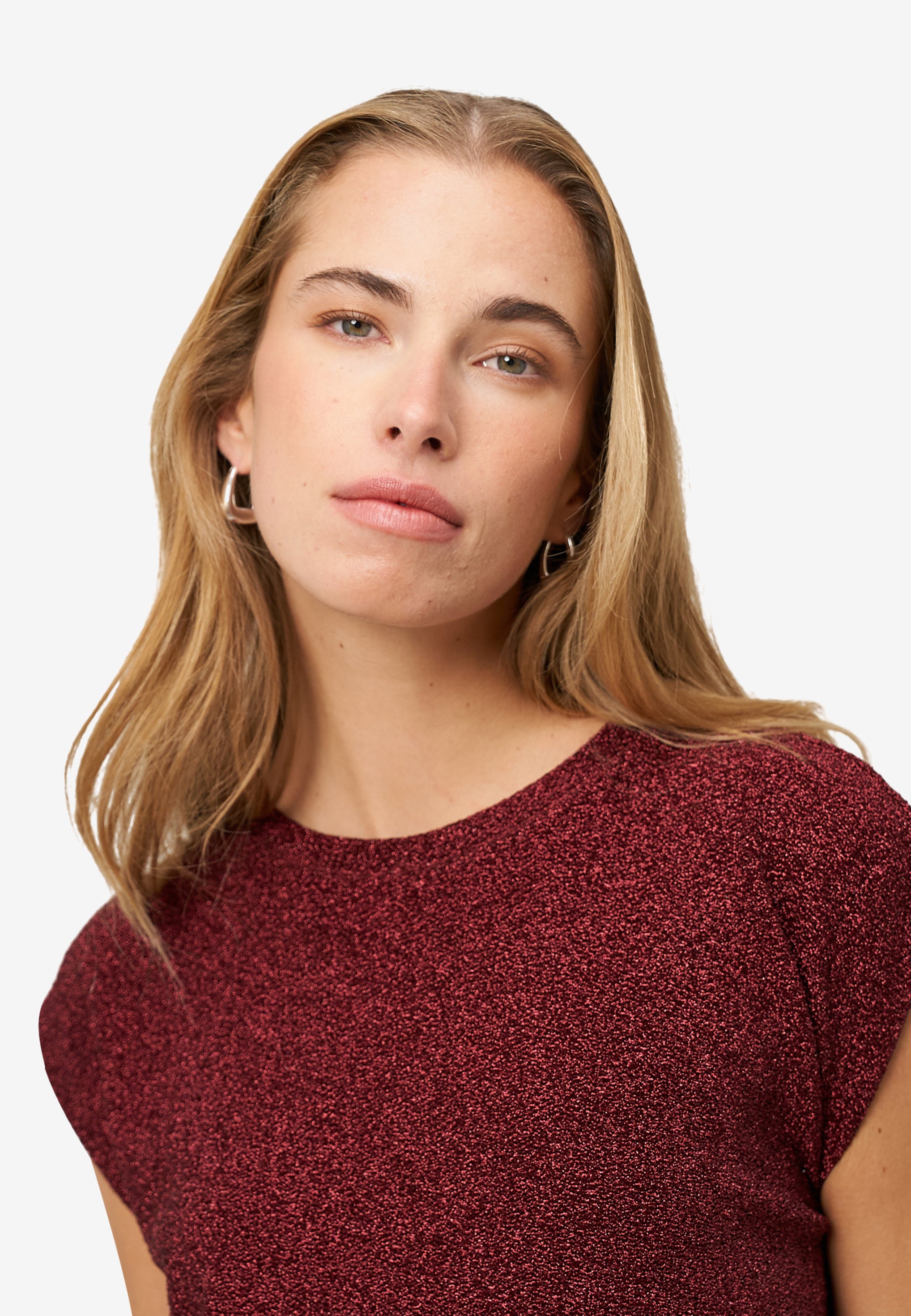 Glitzer-Shirt - Rundhalsausschnitt