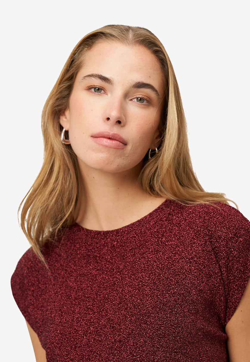 Glitzer-Shirt - Rundhalsausschnitt