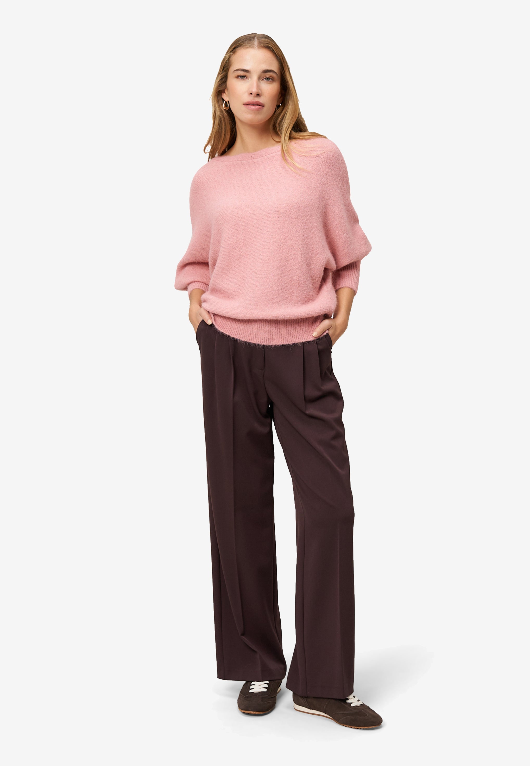 Strickpullover - Boatneck Ausschnitt