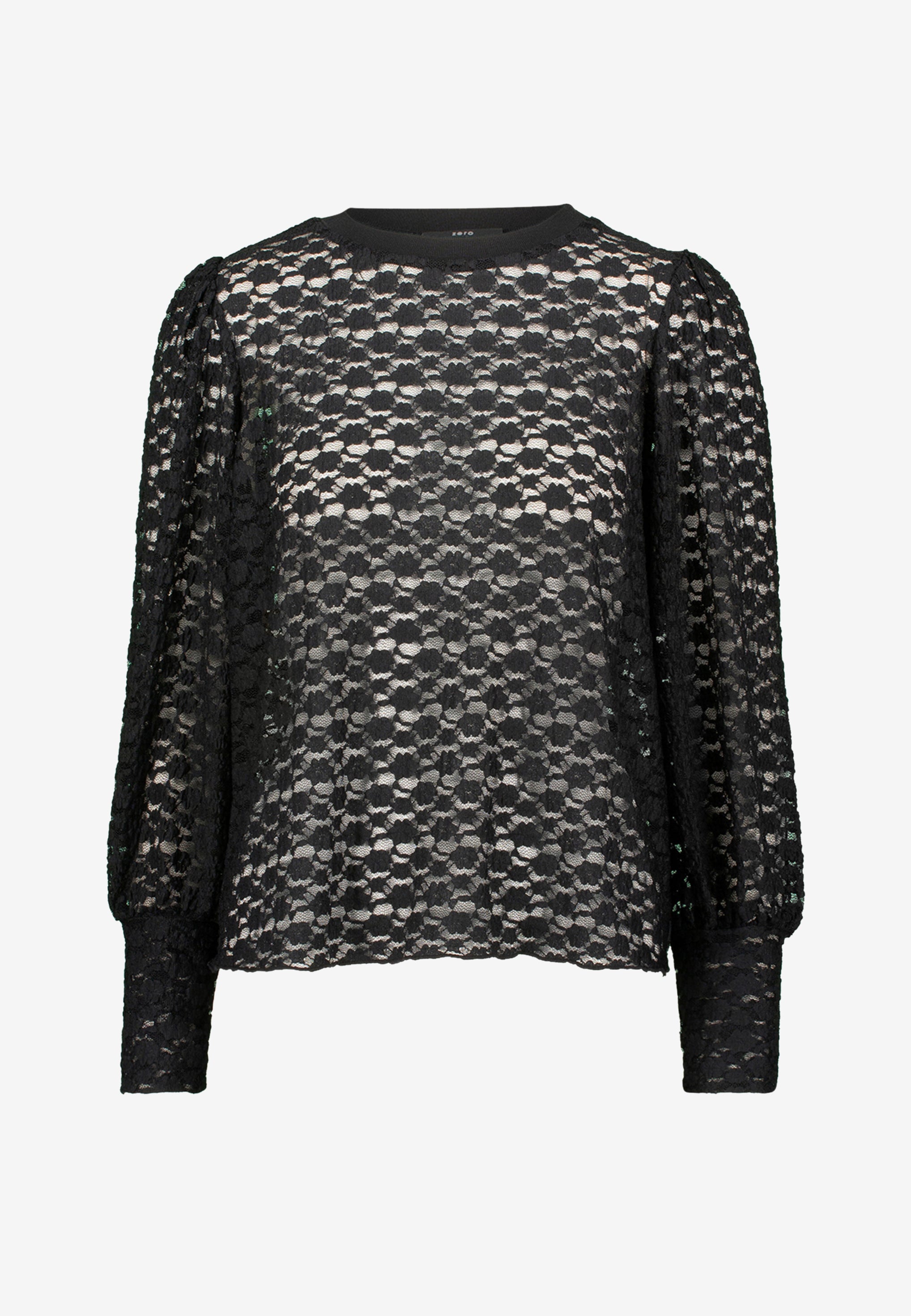 Spitzenbluse - Rundhalsausschnitt