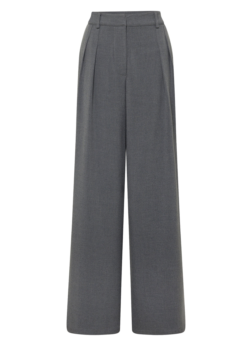 Bundfaltenhose - Bordeaux Glow