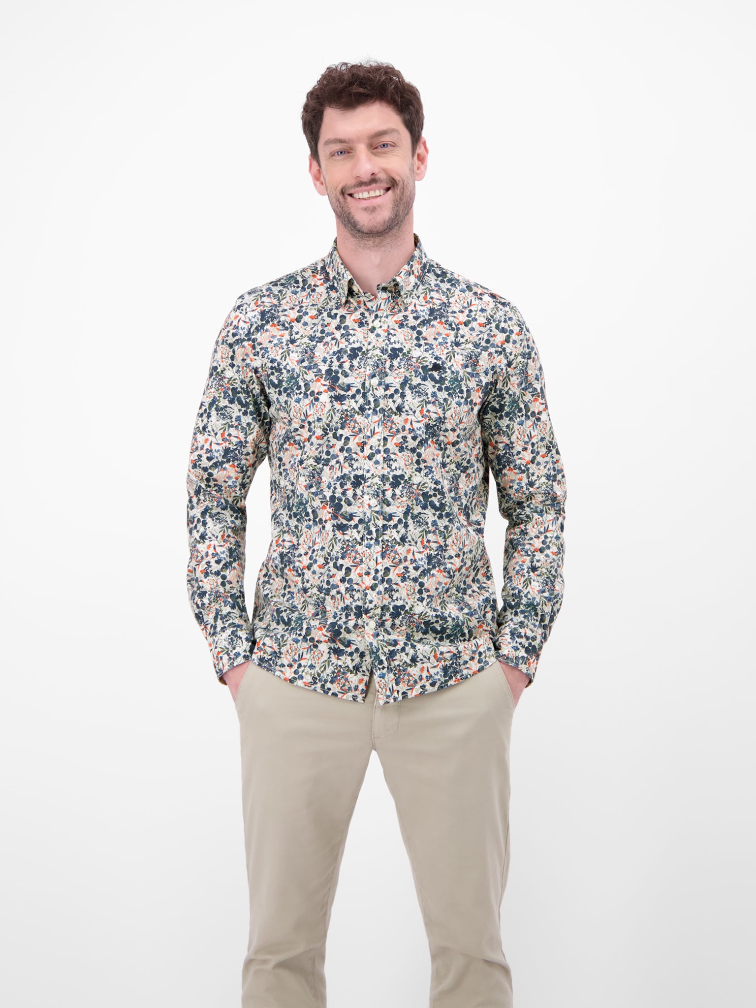 Langarmhemd - Button Down