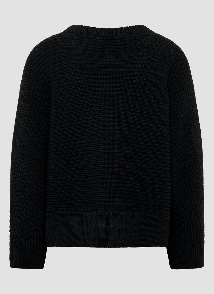 Strickpullover - Zebra Noir