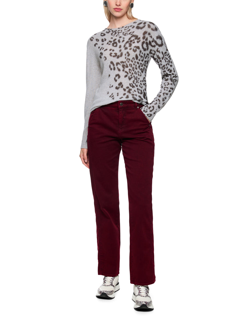 Feinstrickpullover - Animalprint