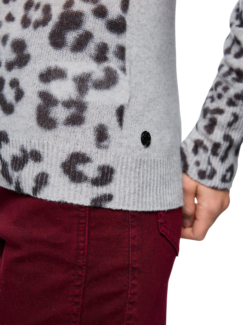 Feinstrickpullover - Animalprint