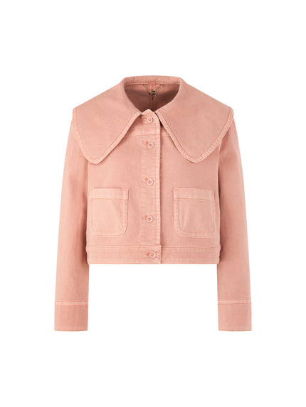 Jeansjacke - Oversize-Kragen