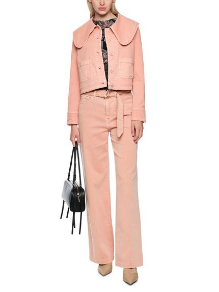 Jeansjacke - Oversize-Kragen