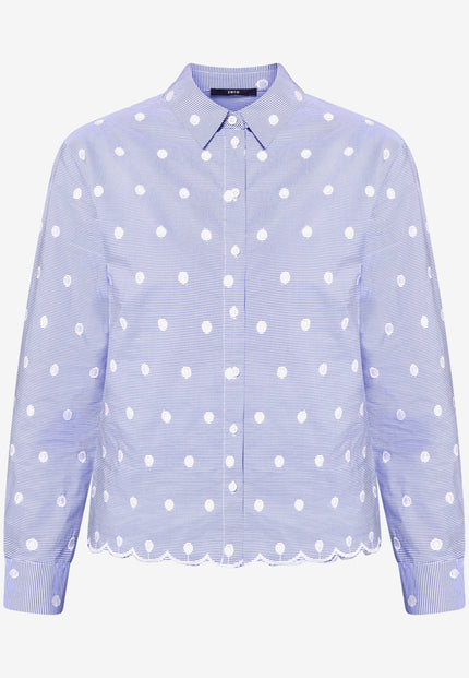 Bluse - Streifen und Stickerei