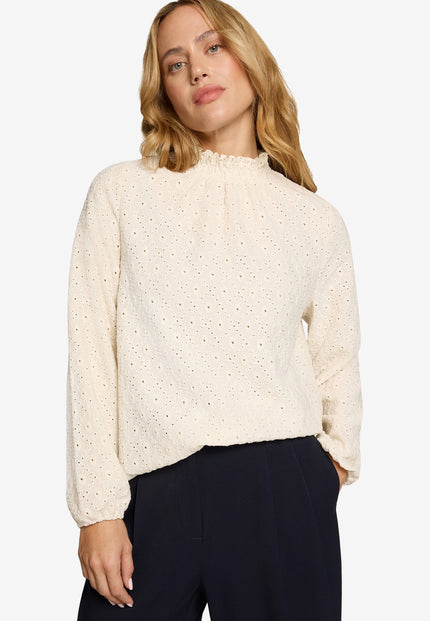 Bluse mit Lochmuster