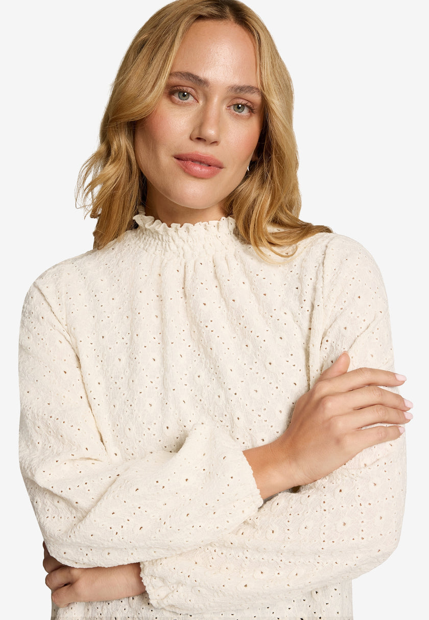 Bluse mit Lochmuster