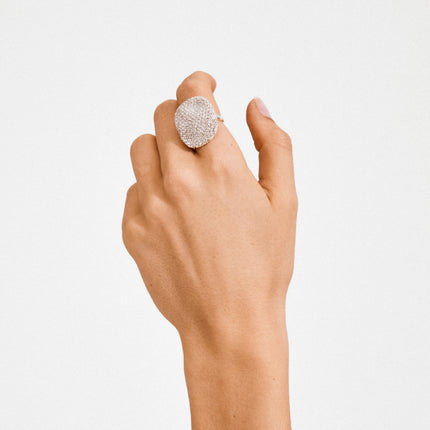 Ring - EMBER - versilbert