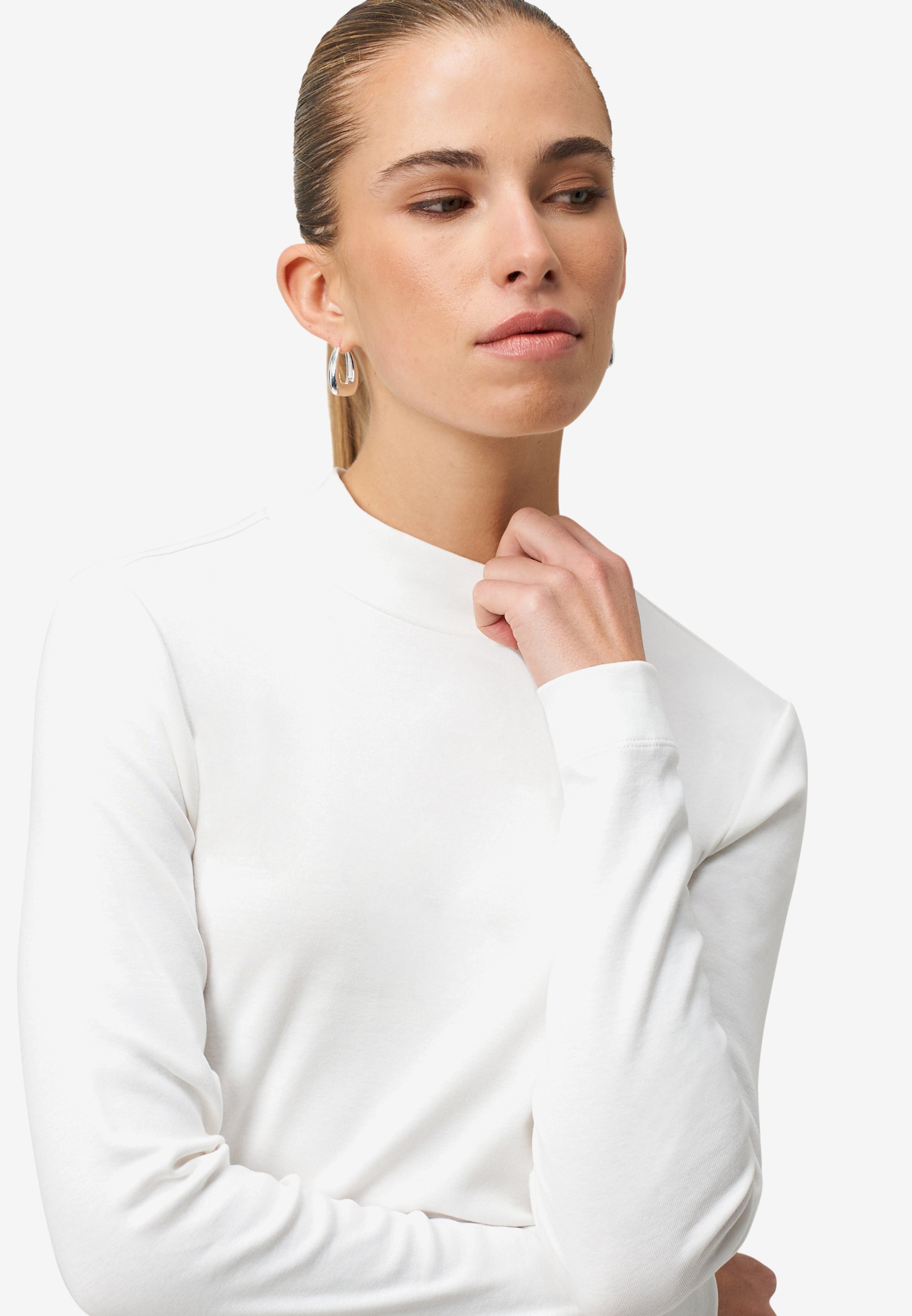 Basicshirt - Stehkragen