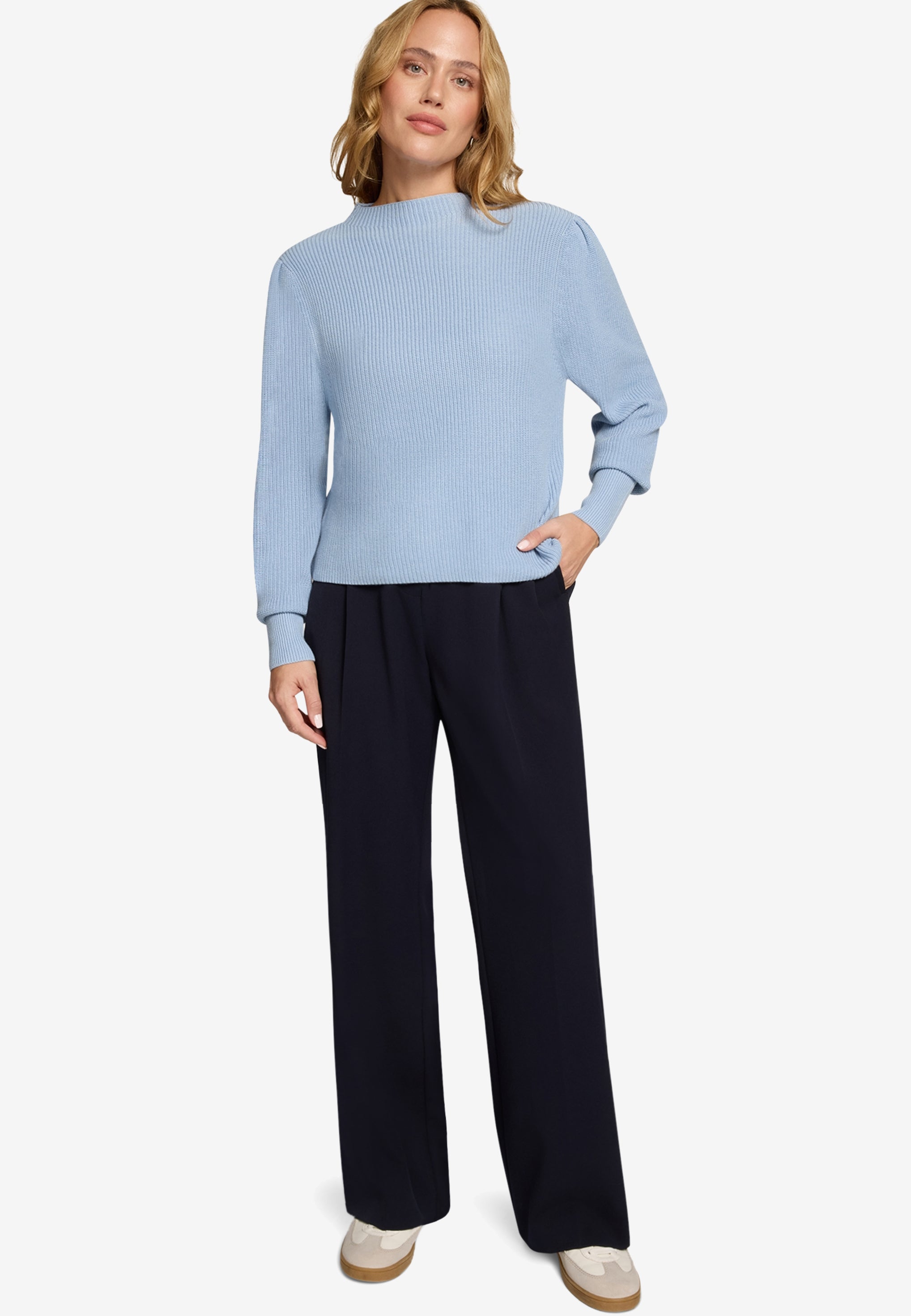 Strickpullover - Stehkragen