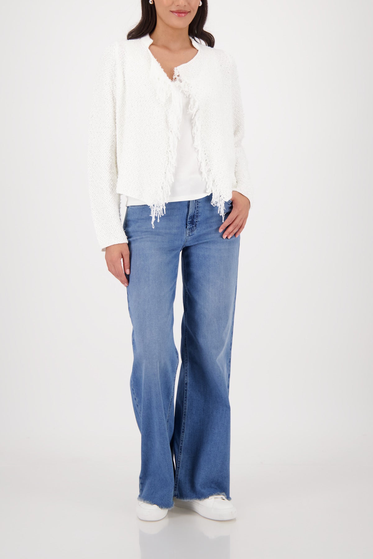 Strickjacke - Fransen