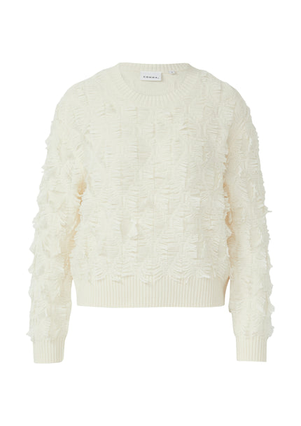Strickpullover - Fransen