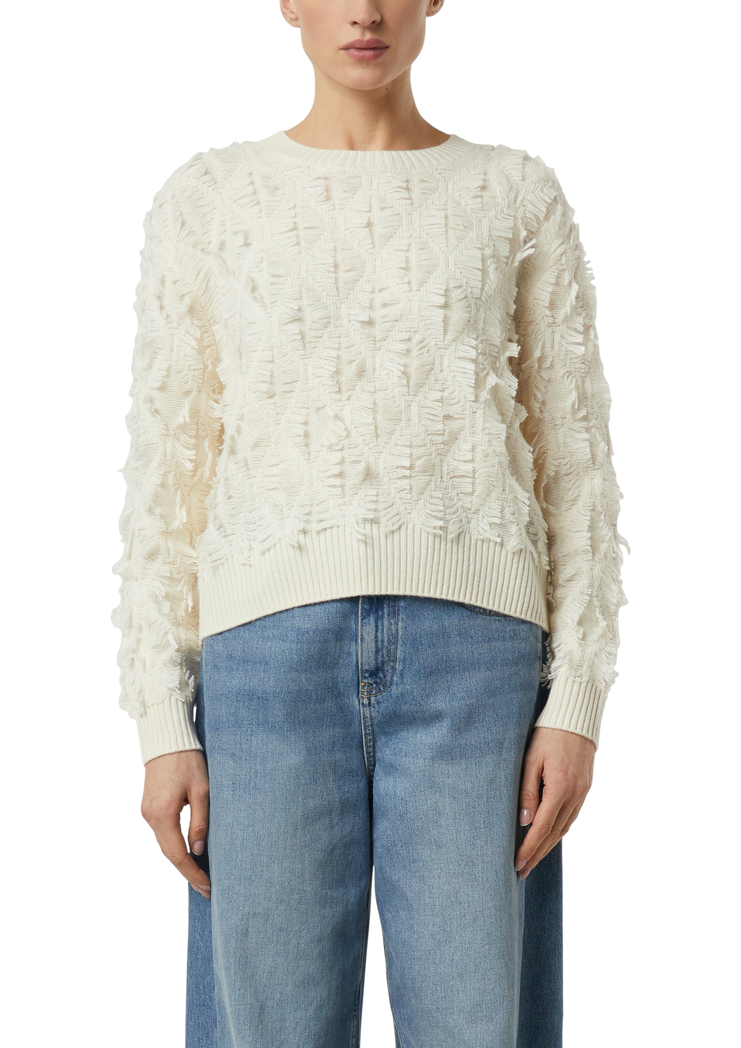Strickpullover - Fransen