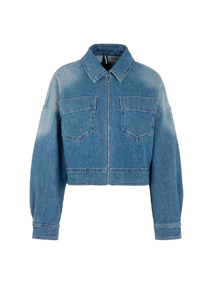 Jeansjacke -  Reißverschluss