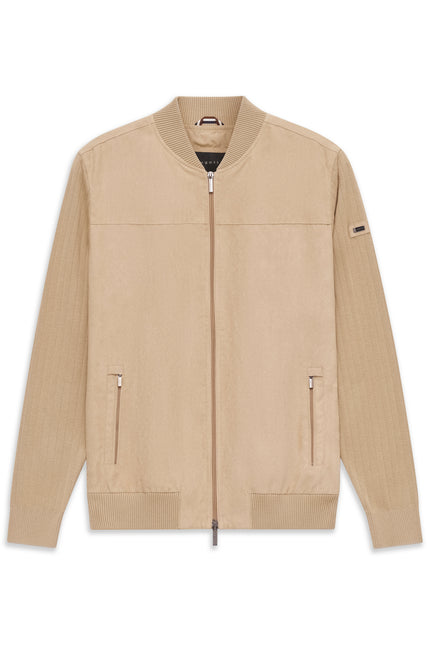 Strickjacke - Materialmix