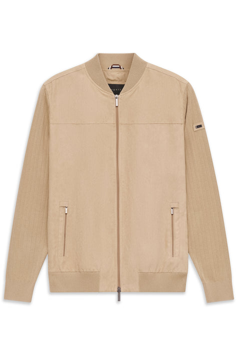 Strickjacke - Materialmix