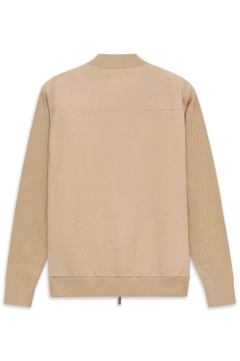 Strickjacke - Materialmix