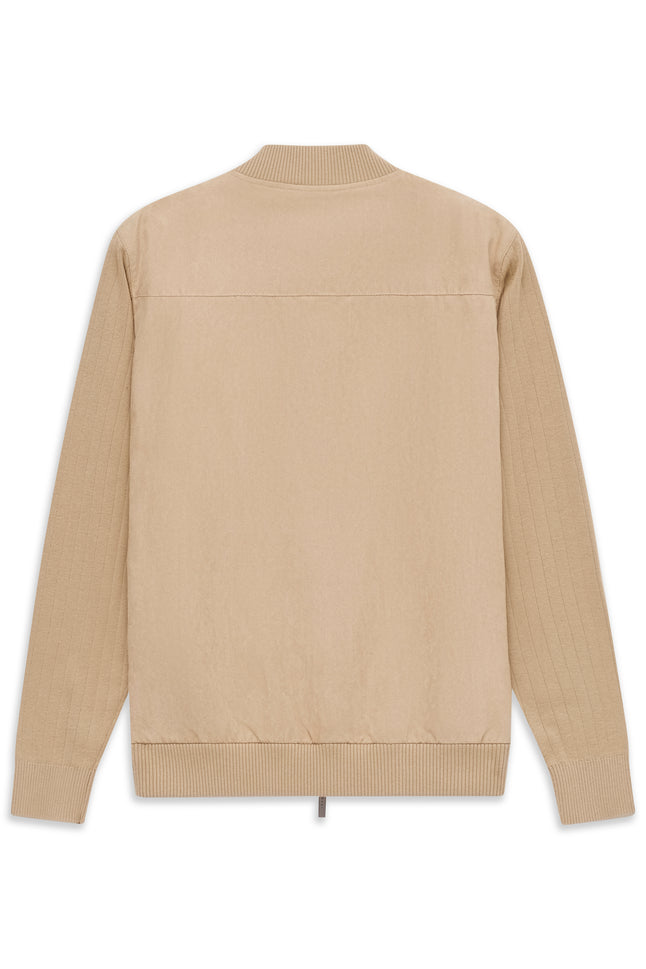 Strickjacke - Materialmix