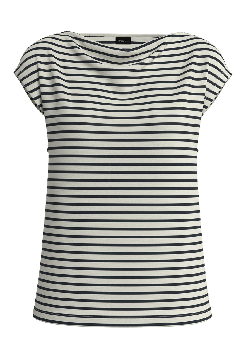 T-Shirt - Wasserfallausschnitt