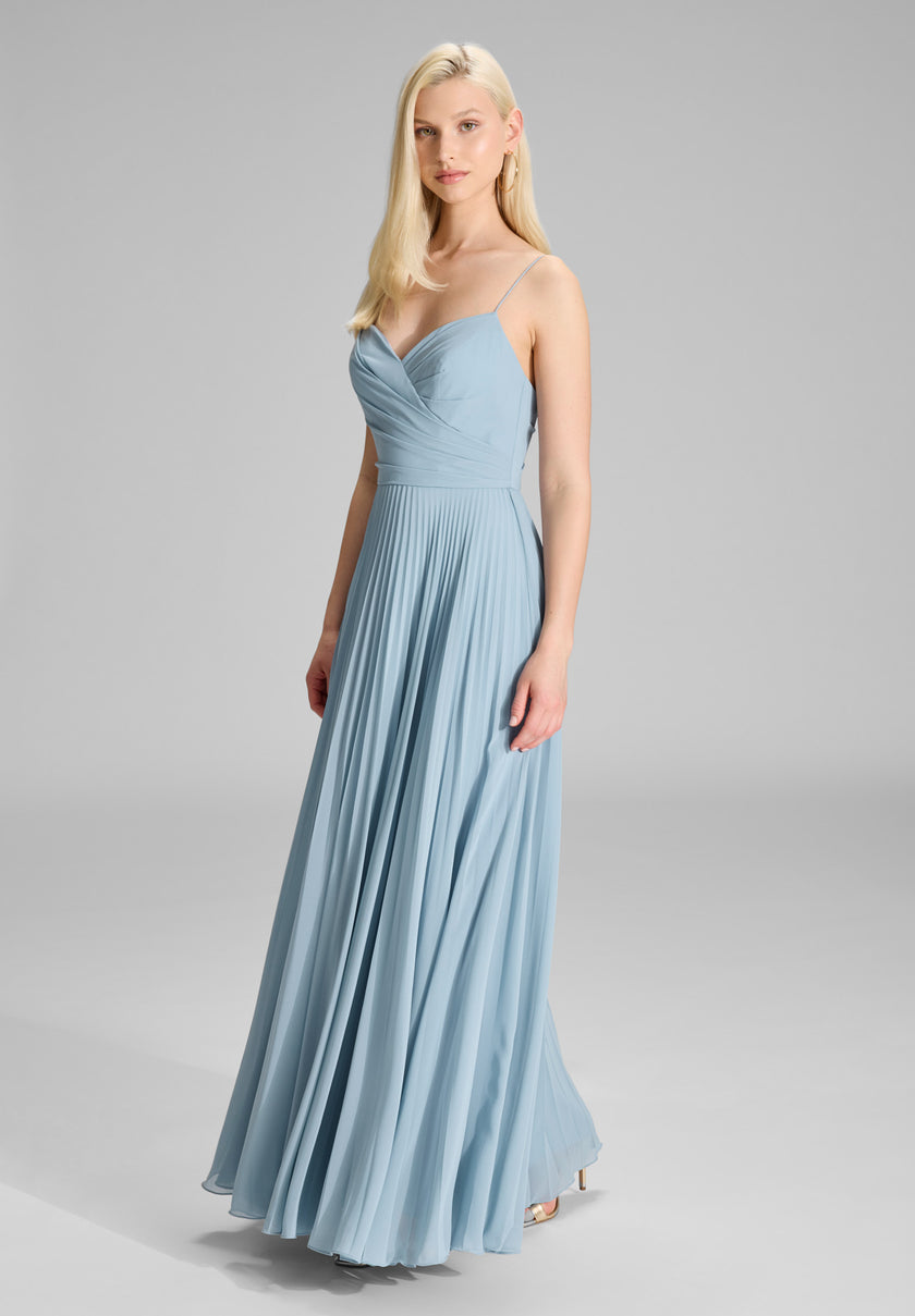 Chiffonkleid mit Plisseerock