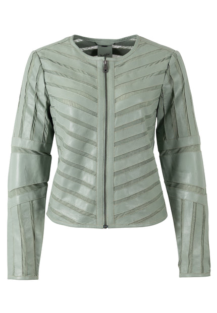 Lederjacke - Mesheinsätze