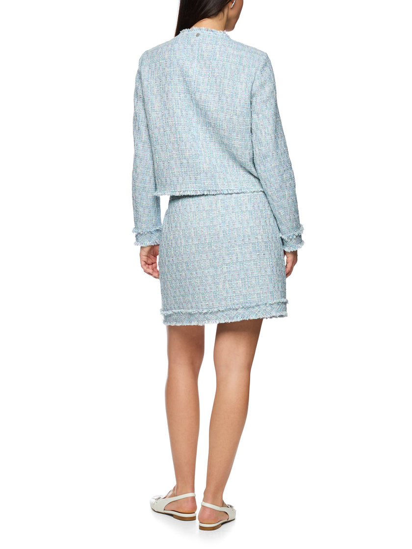 Bouclé-Jacke - Fransen