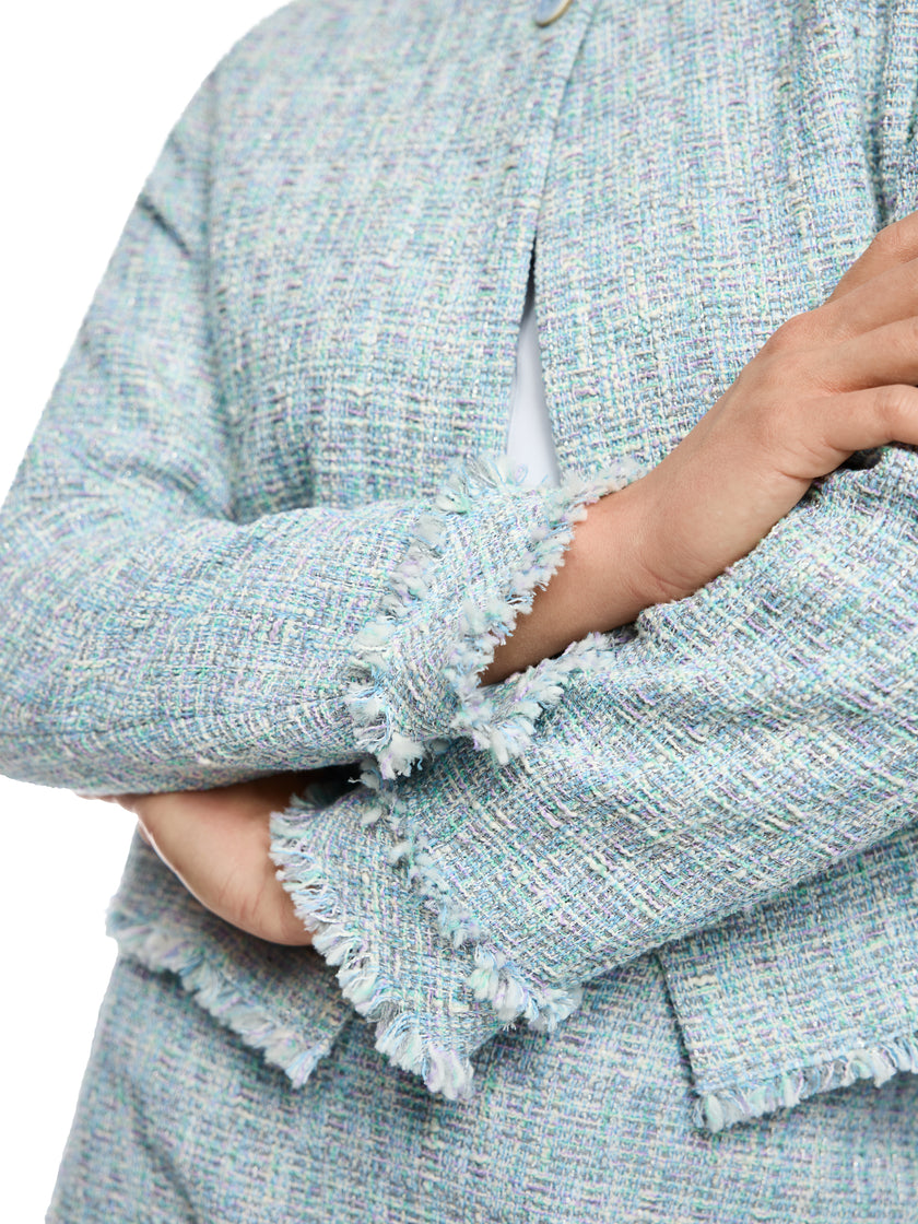 Bouclé-Jacke - Fransen