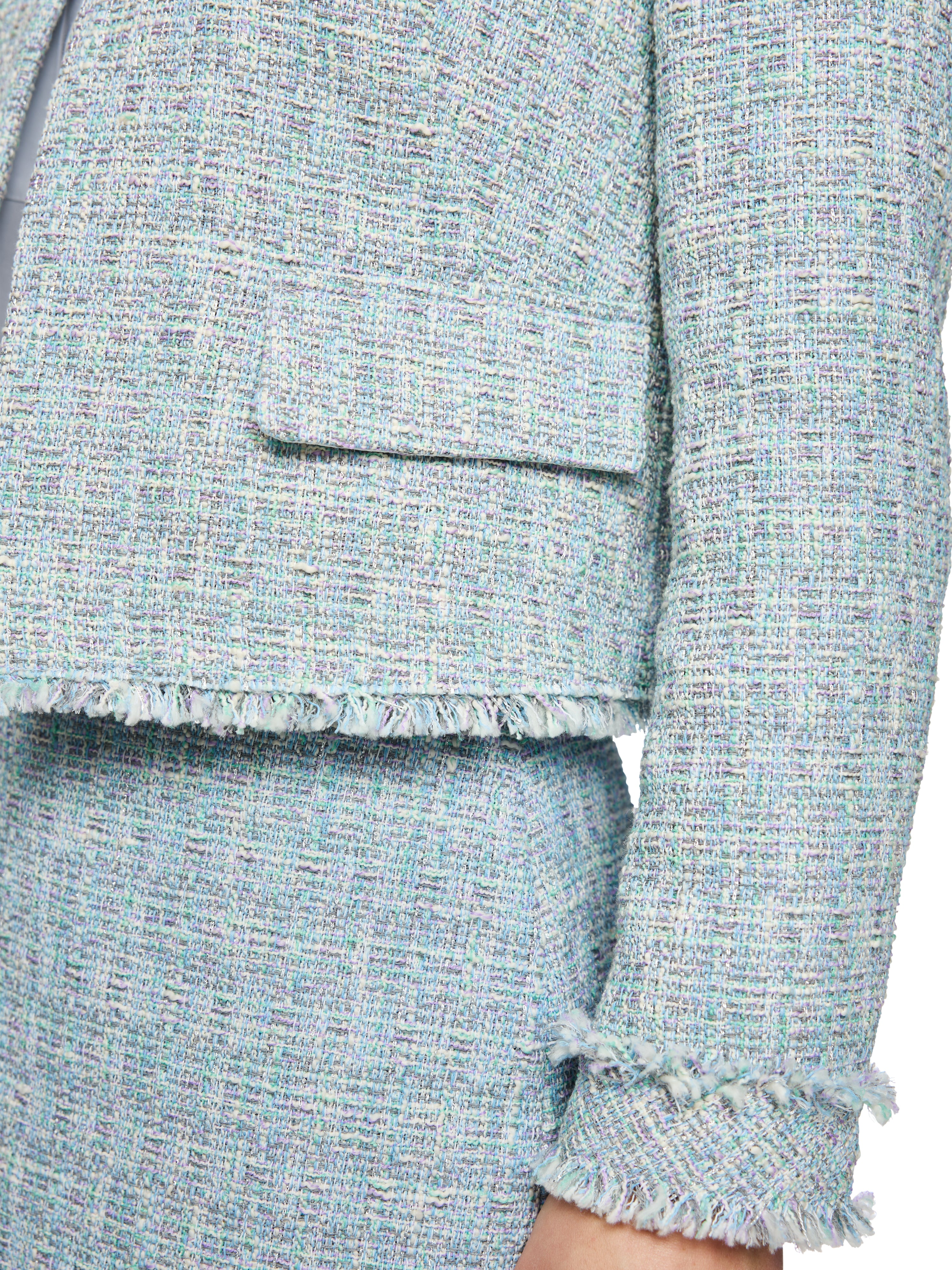 Bouclé-Jacke - Fransen