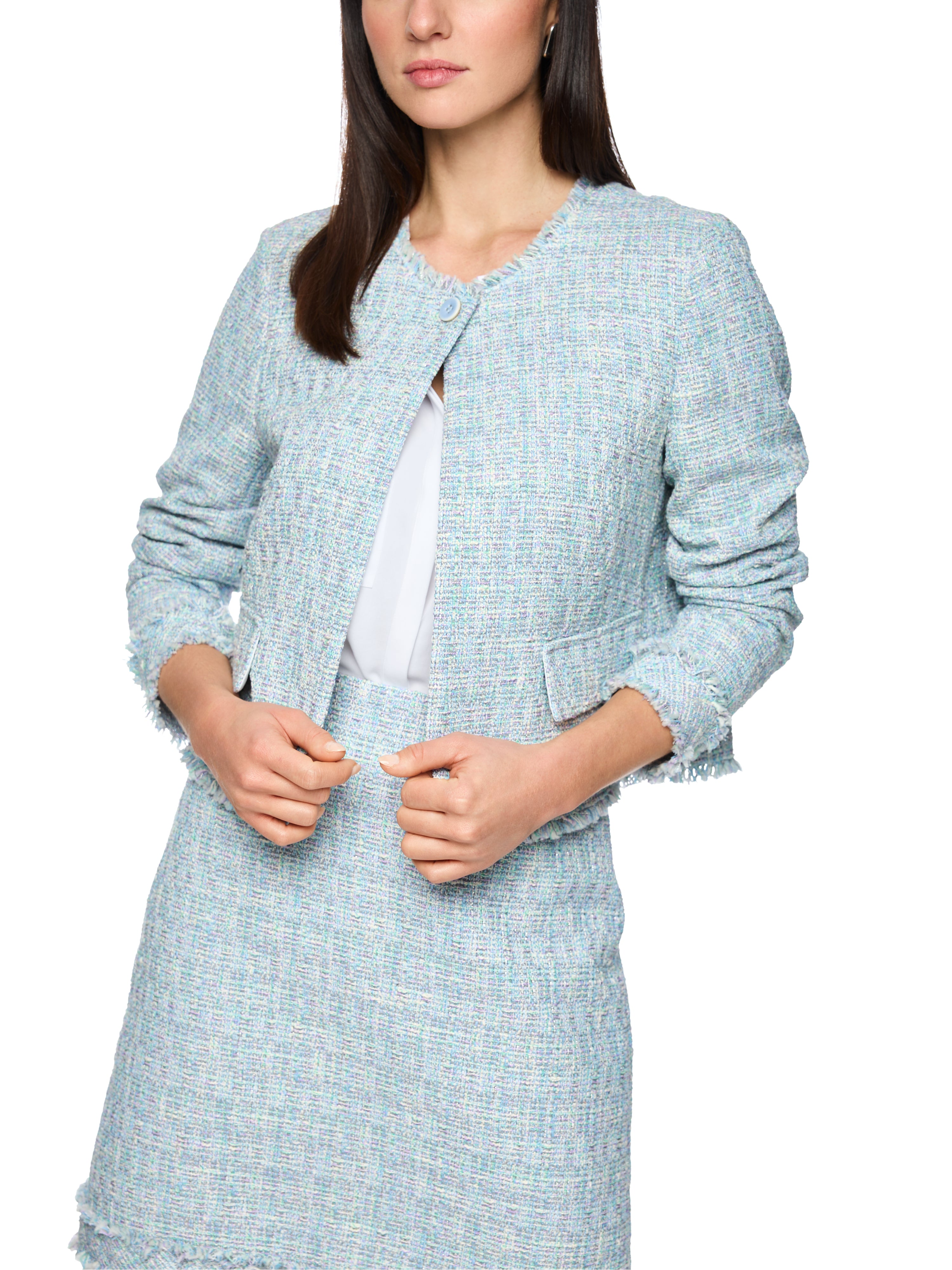 Bouclé-Jacke - Fransen