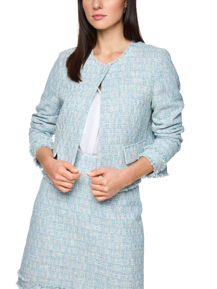 Bouclé-Jacke - Fransen