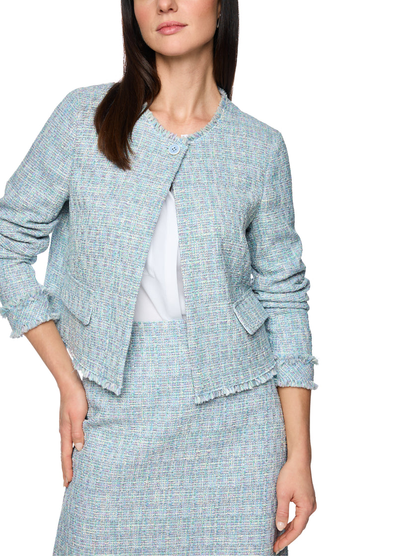 Bouclé-Jacke - Fransen