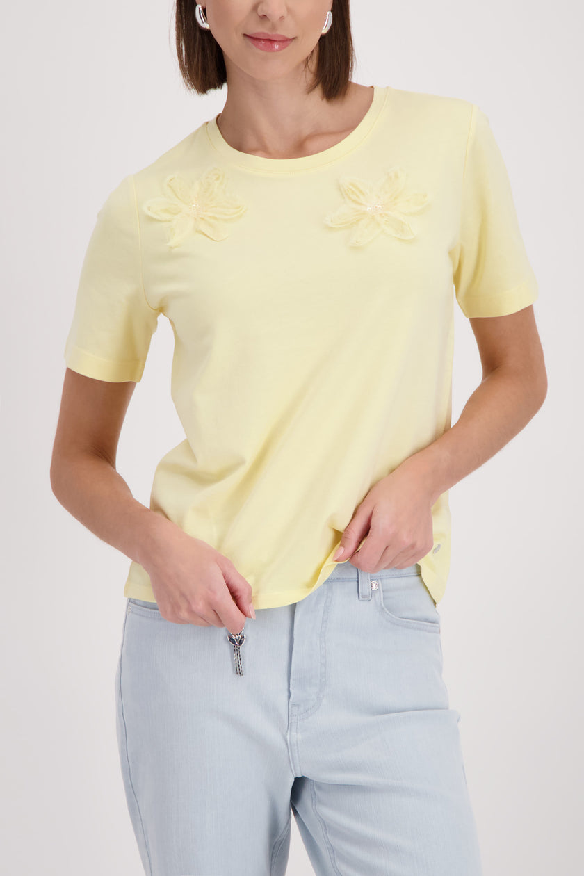 T-Shirt - 3D-Blumen