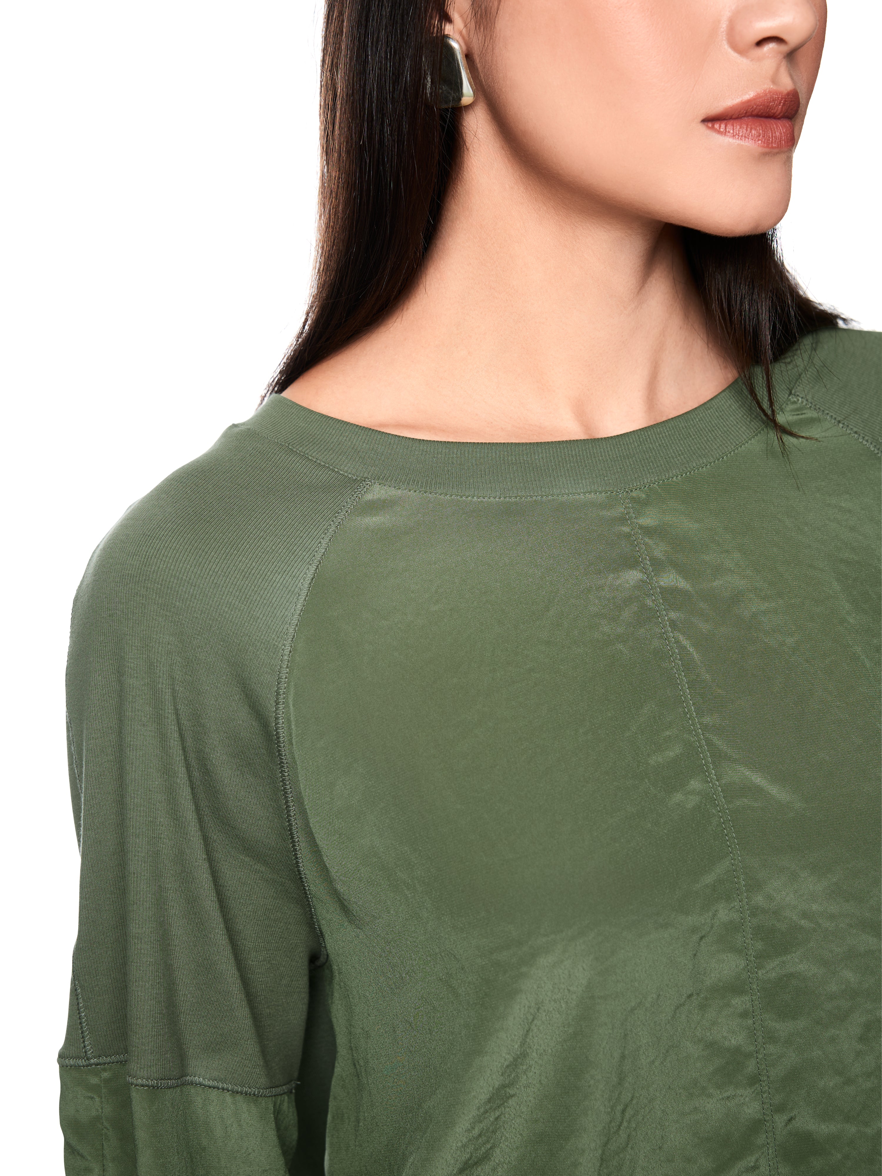 Blusenshirt - Materialmix