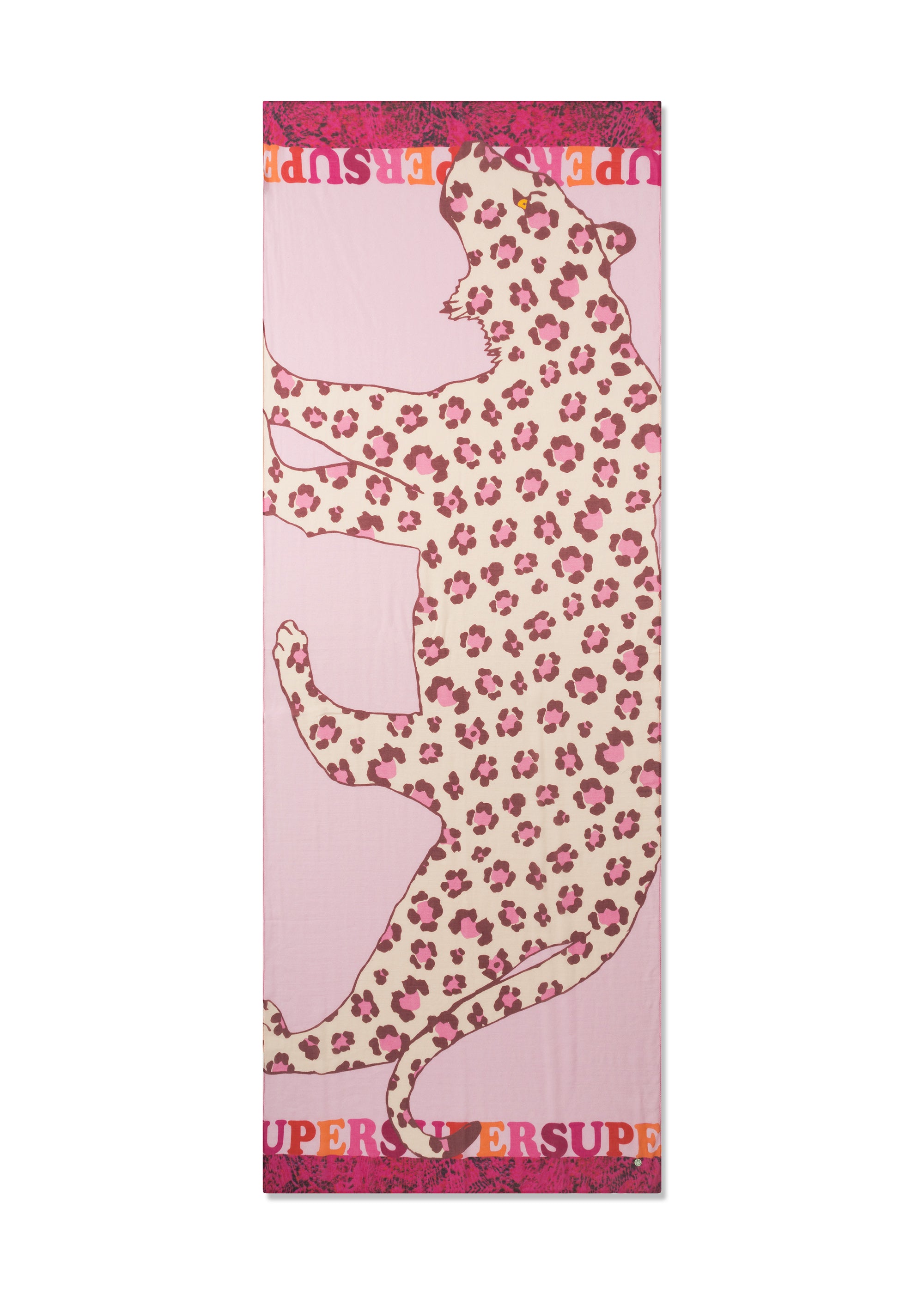 Schal - Leopard und SUPER- Schriftzug