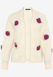 Strickjacke - 3D Blumen