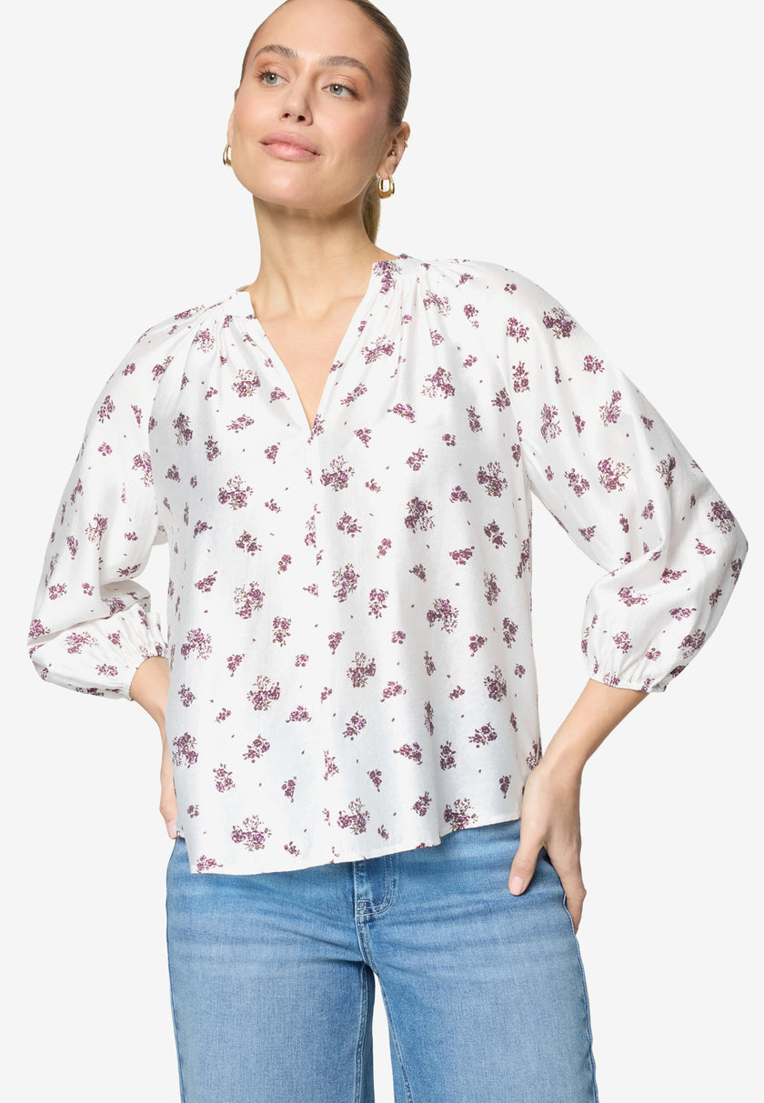 Schlupfbluse - Blumen