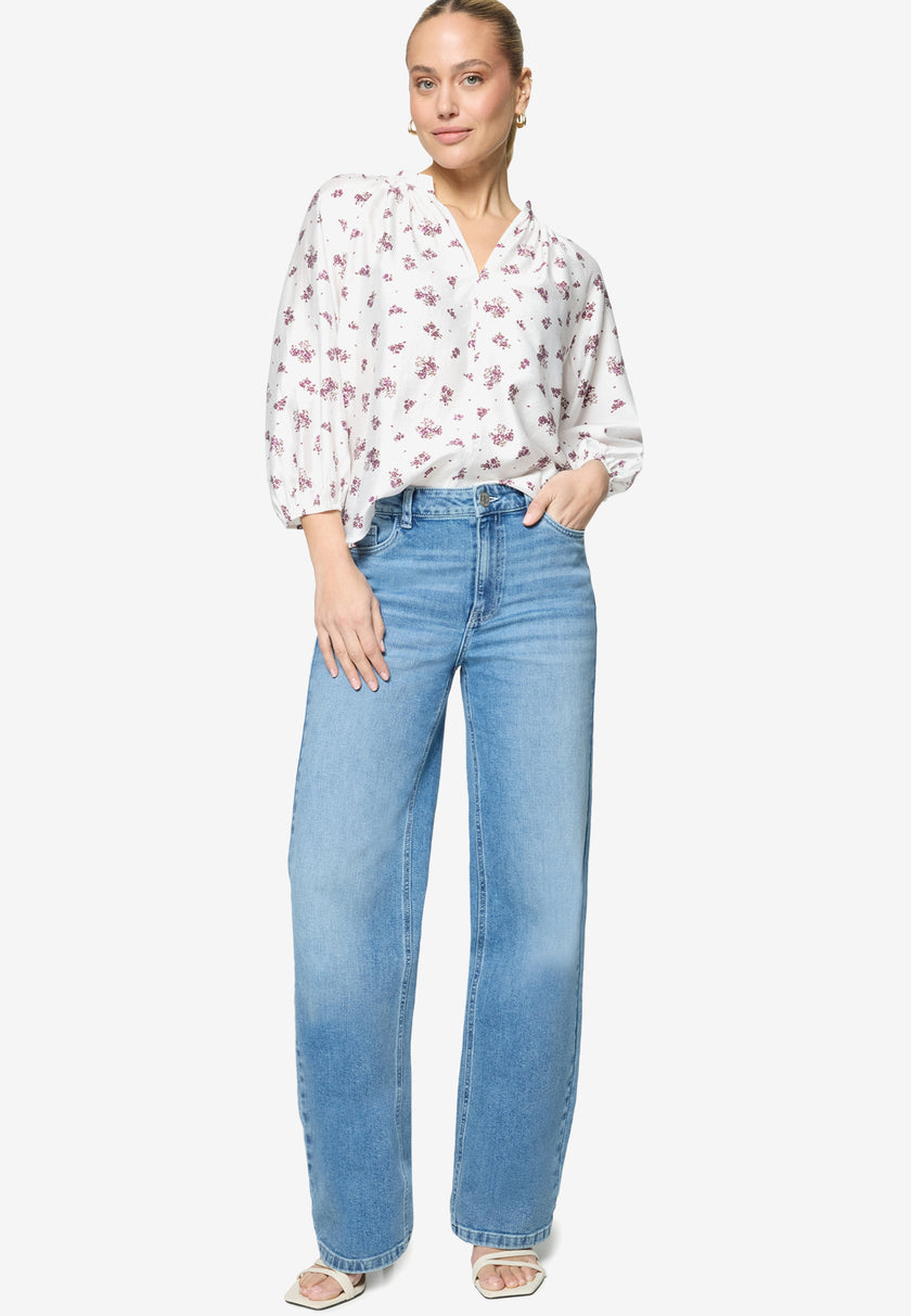 Schlupfbluse - Blumen