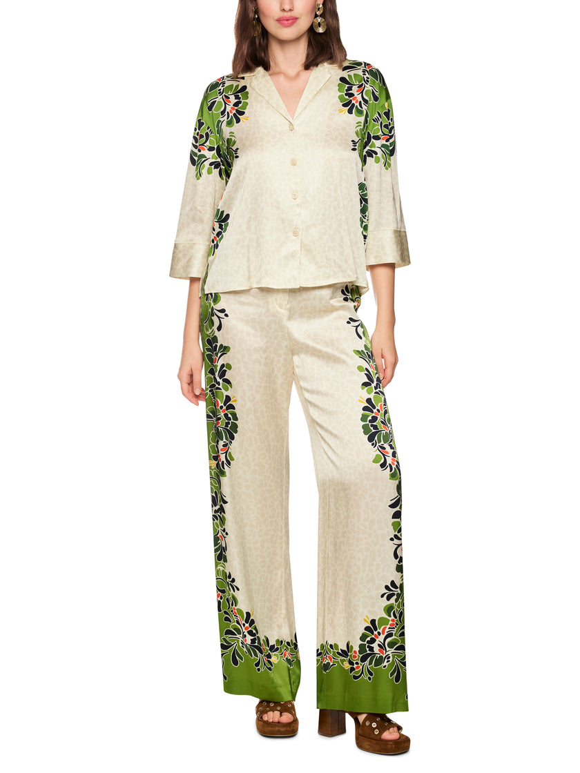 Bluse - Leo-Hibiskus-Print