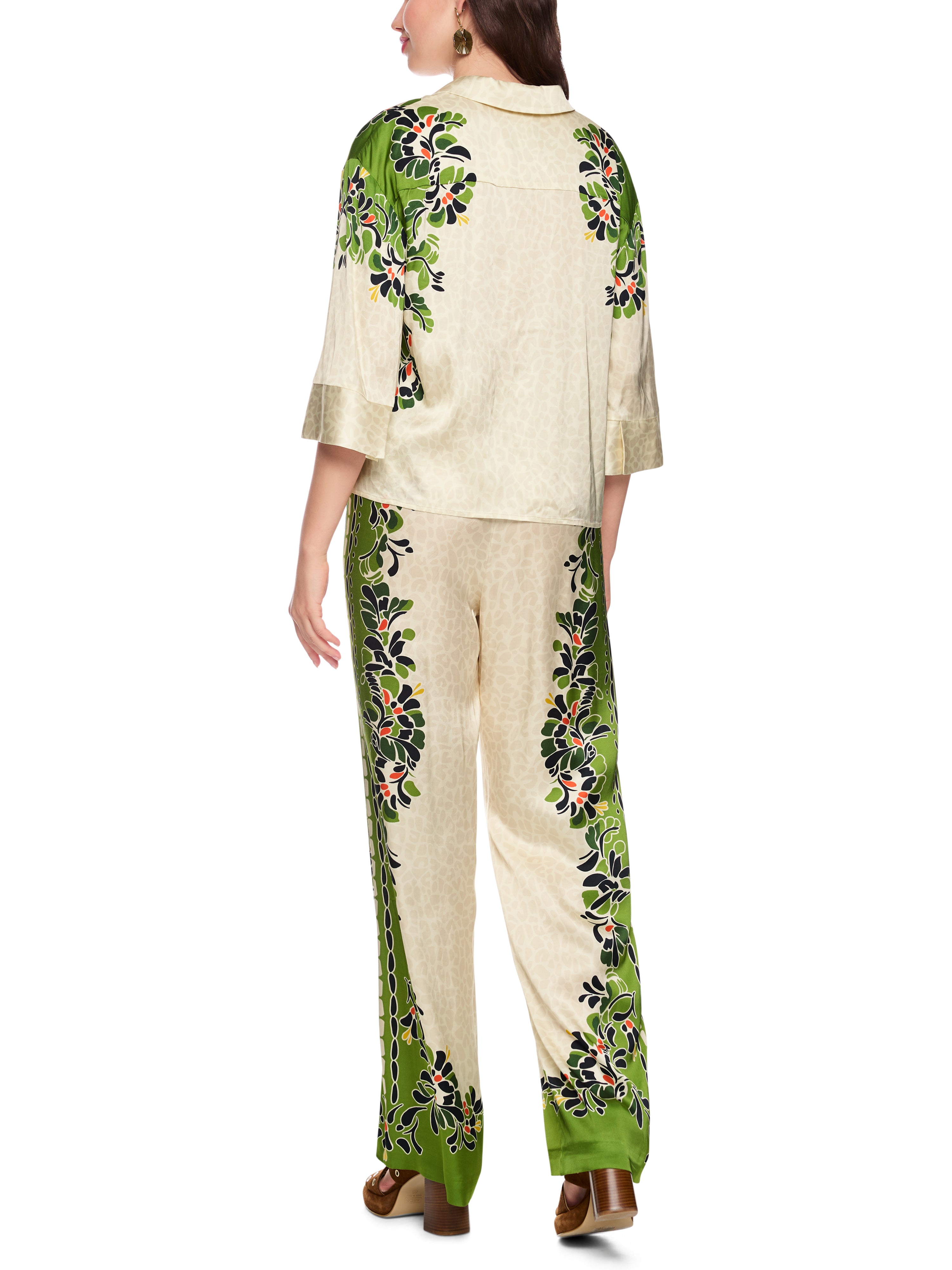 Bluse - Leo-Hibiskus-Print