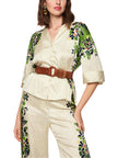 Bluse - Leo-Hibiskus-Print
