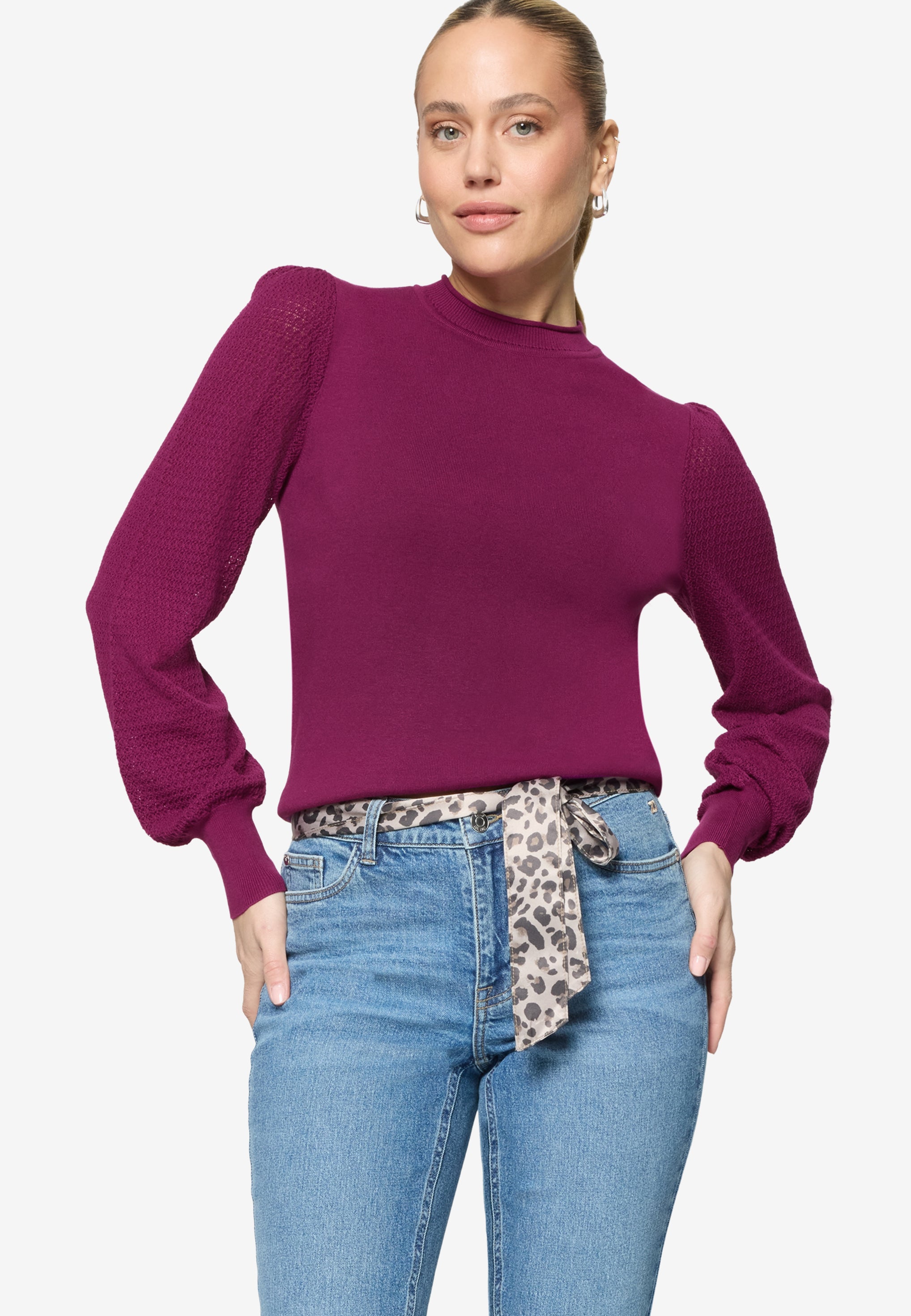Feinstrickpullover - Puffärmel