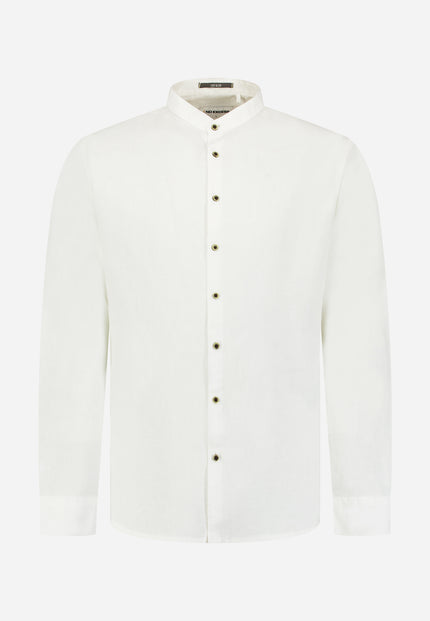 Langarmhemd - Leinenmix