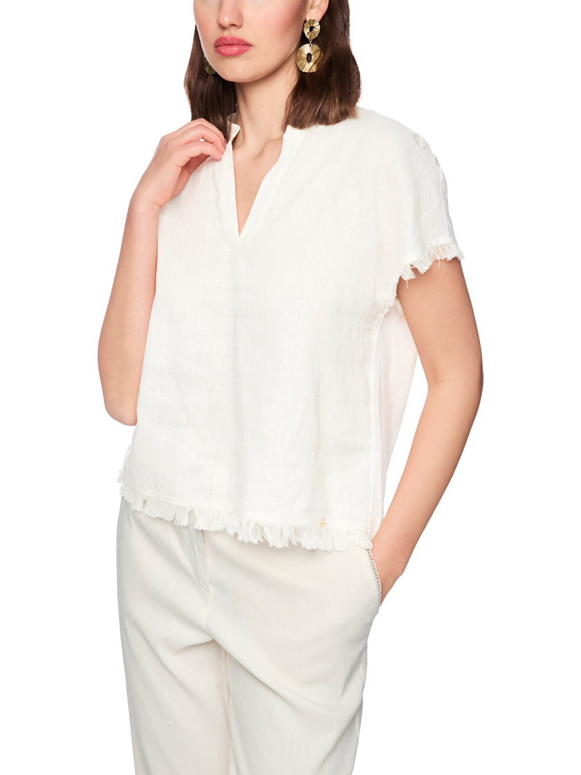 Blusenshirt - Leinen-Baumwolle-Mix