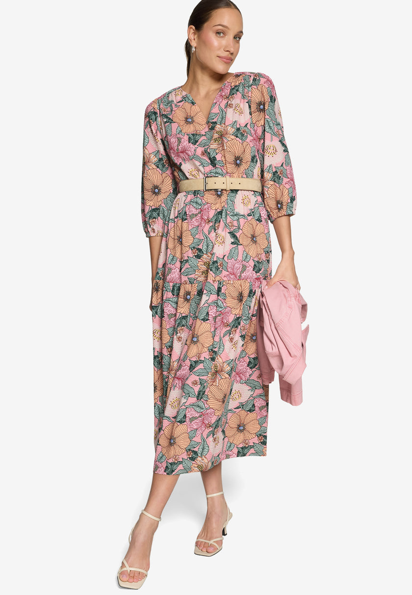 Blumenkleid- mit Gürtel